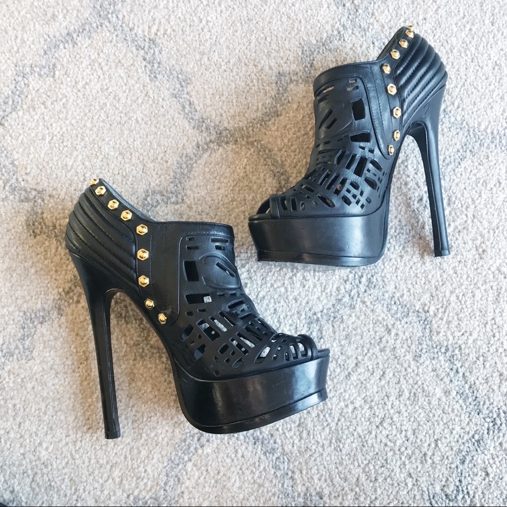 Monica Chaing Platform Studded Heels